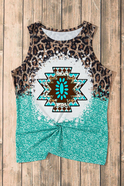 Leopard Round Neck Tank - Love Salve