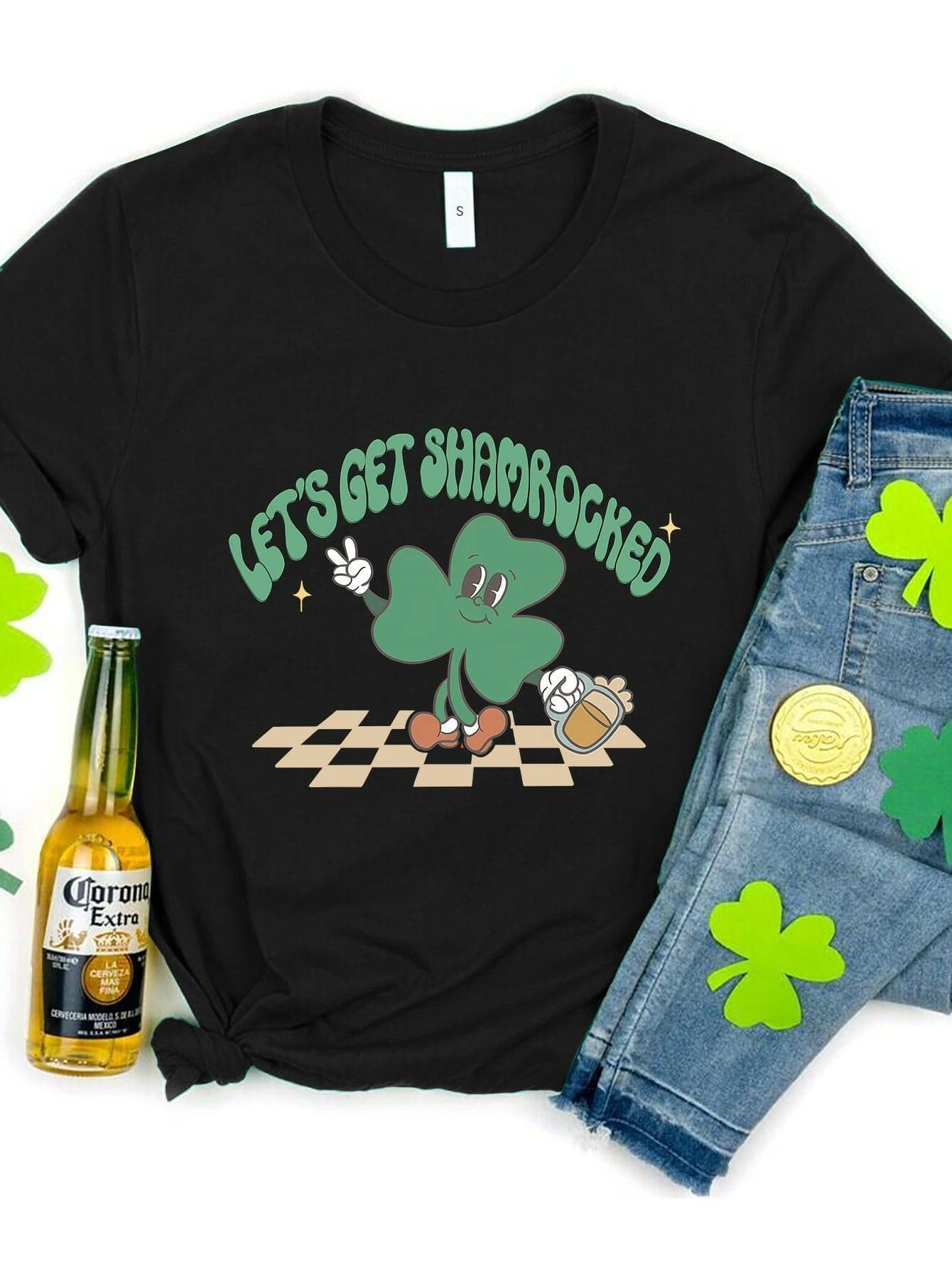 LET'S GET SHAMROCKED Round Neck T-Shirt - Love Salve