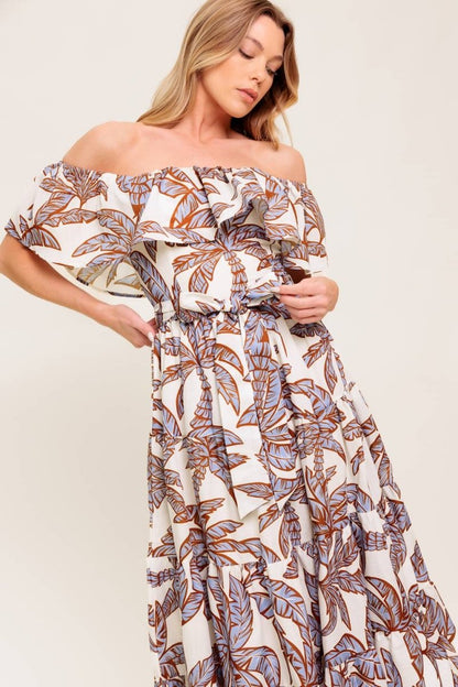 LILY GARDEN LAVENDER WOVEN MIDI DRESS - Love Salve 