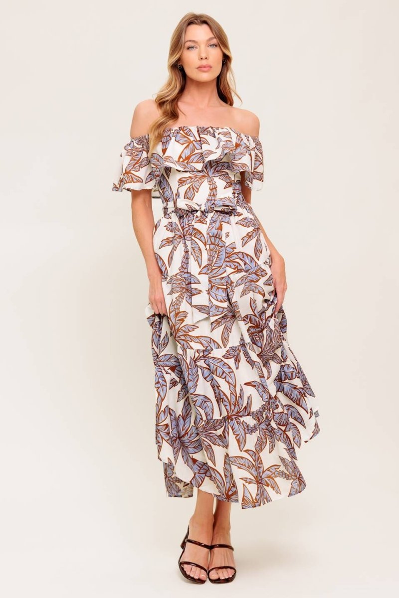 LILY GARDEN LAVENDER WOVEN MIDI DRESS - Love Salve 