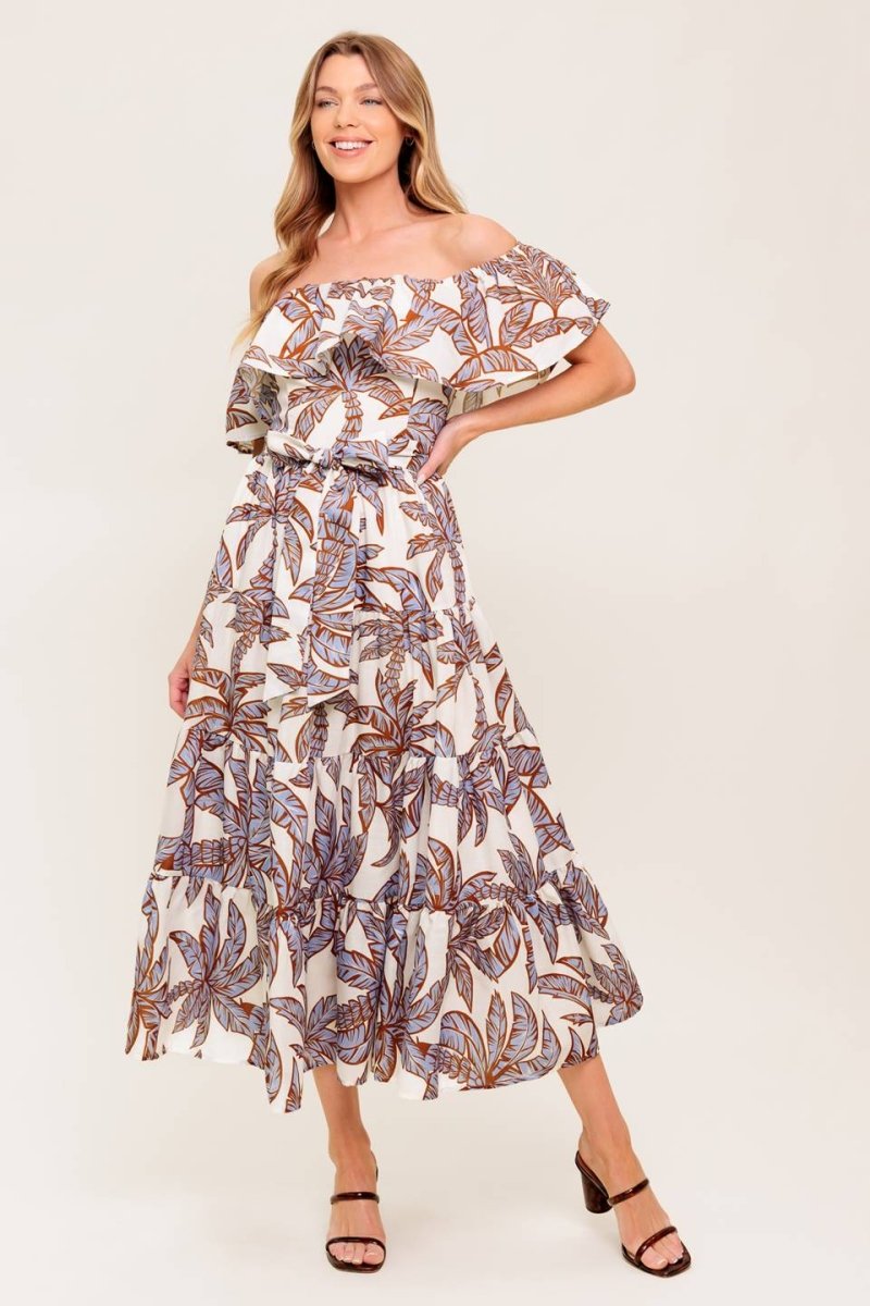 LILY GARDEN LAVENDER WOVEN MIDI DRESS - Love Salve