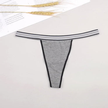 Comfortable striped cotton thongs