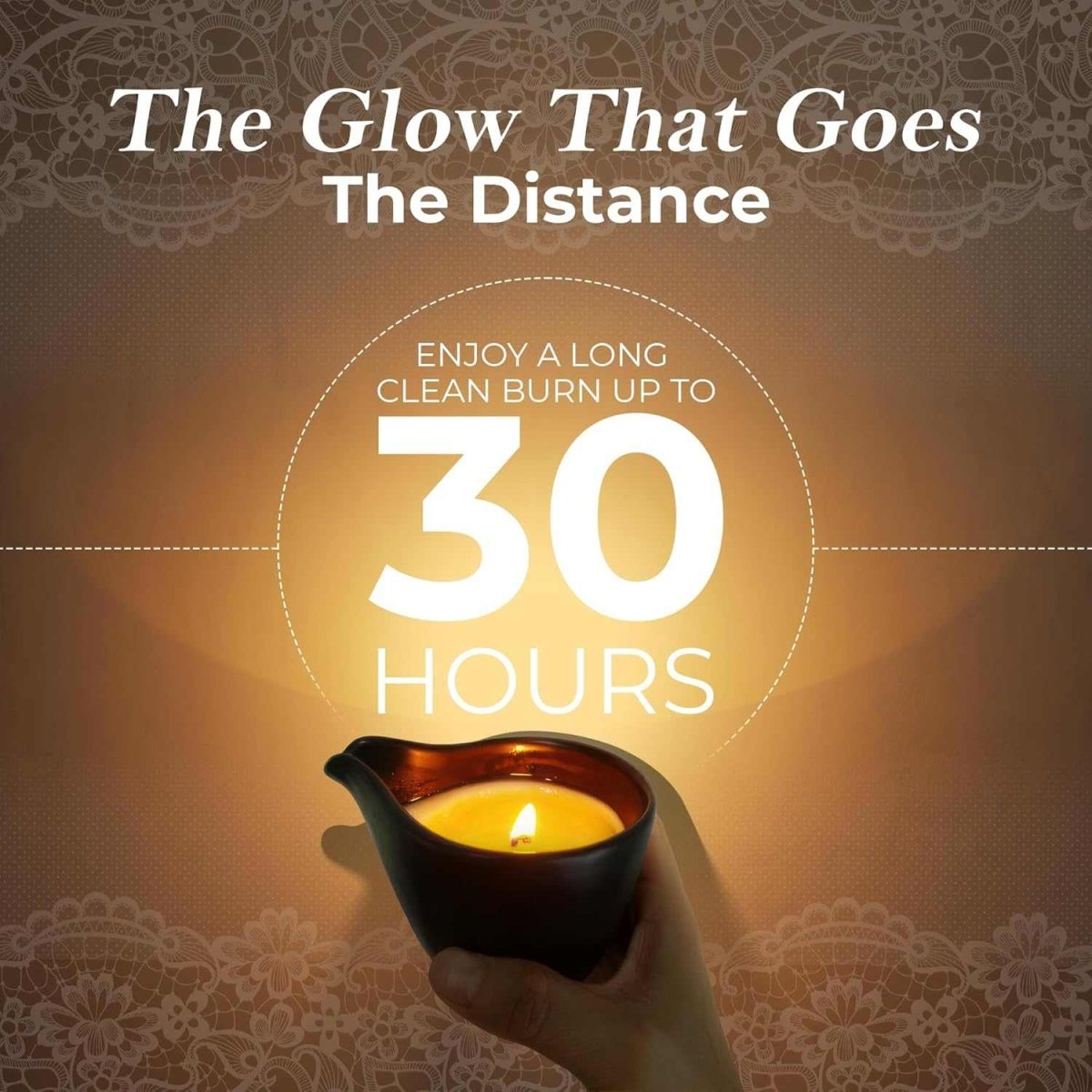 Love Light Soy Wax Massage Oil Candle - Romantic Sensual Aromatherapy Scented with Mood Enhancing Essential Oils - Natural Moisturizing Massaging Lotion Candle Burns Up to 30 Hours - (White) - Love Salve 