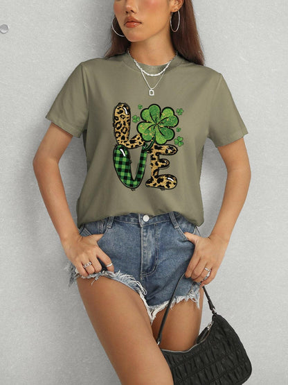 LOVE Round Neck Short Sleeve T-Shirt - Love Salve