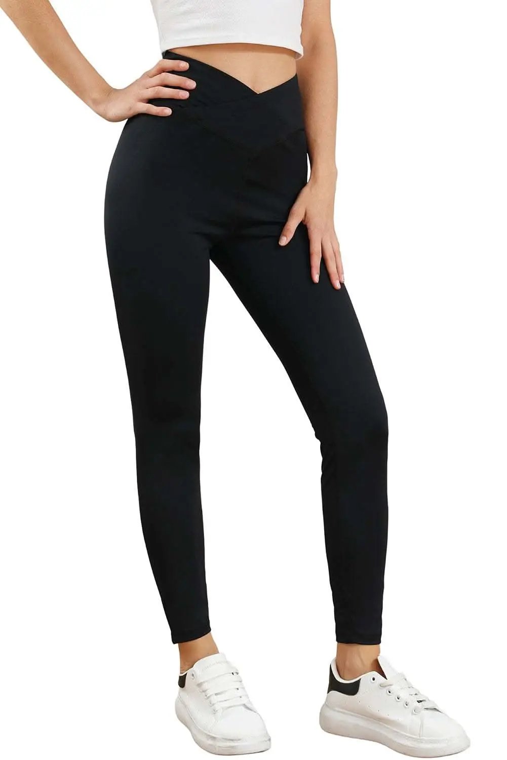 Black seamless leggings - arched waist - Love Salve 