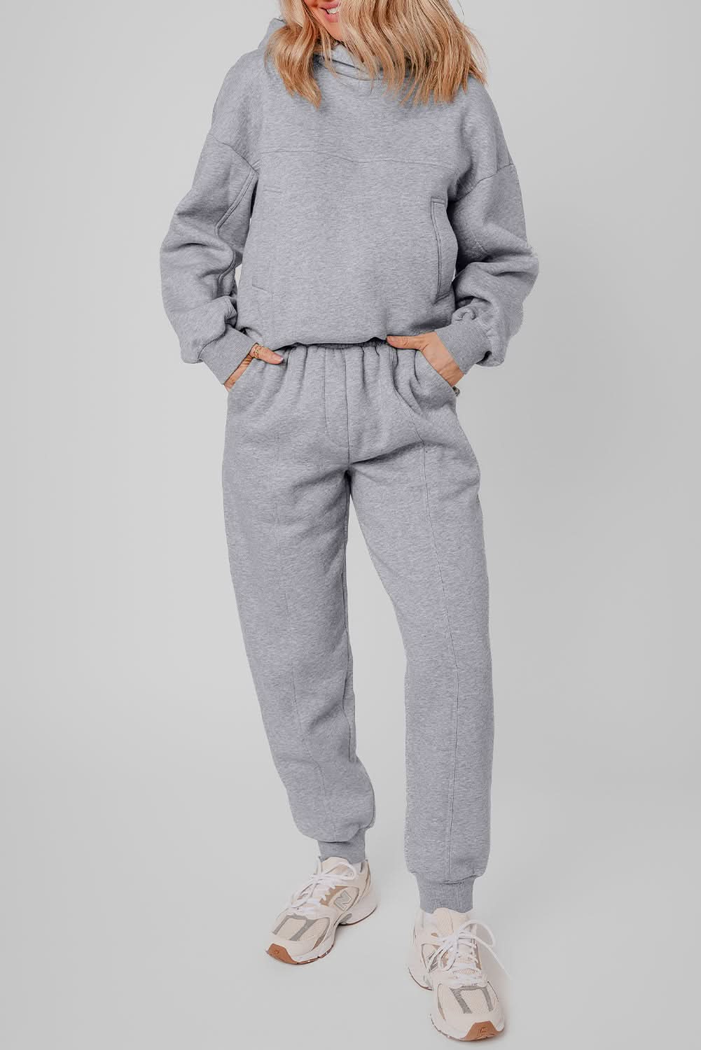 Gray hoodie and joggers set - Love Salve 