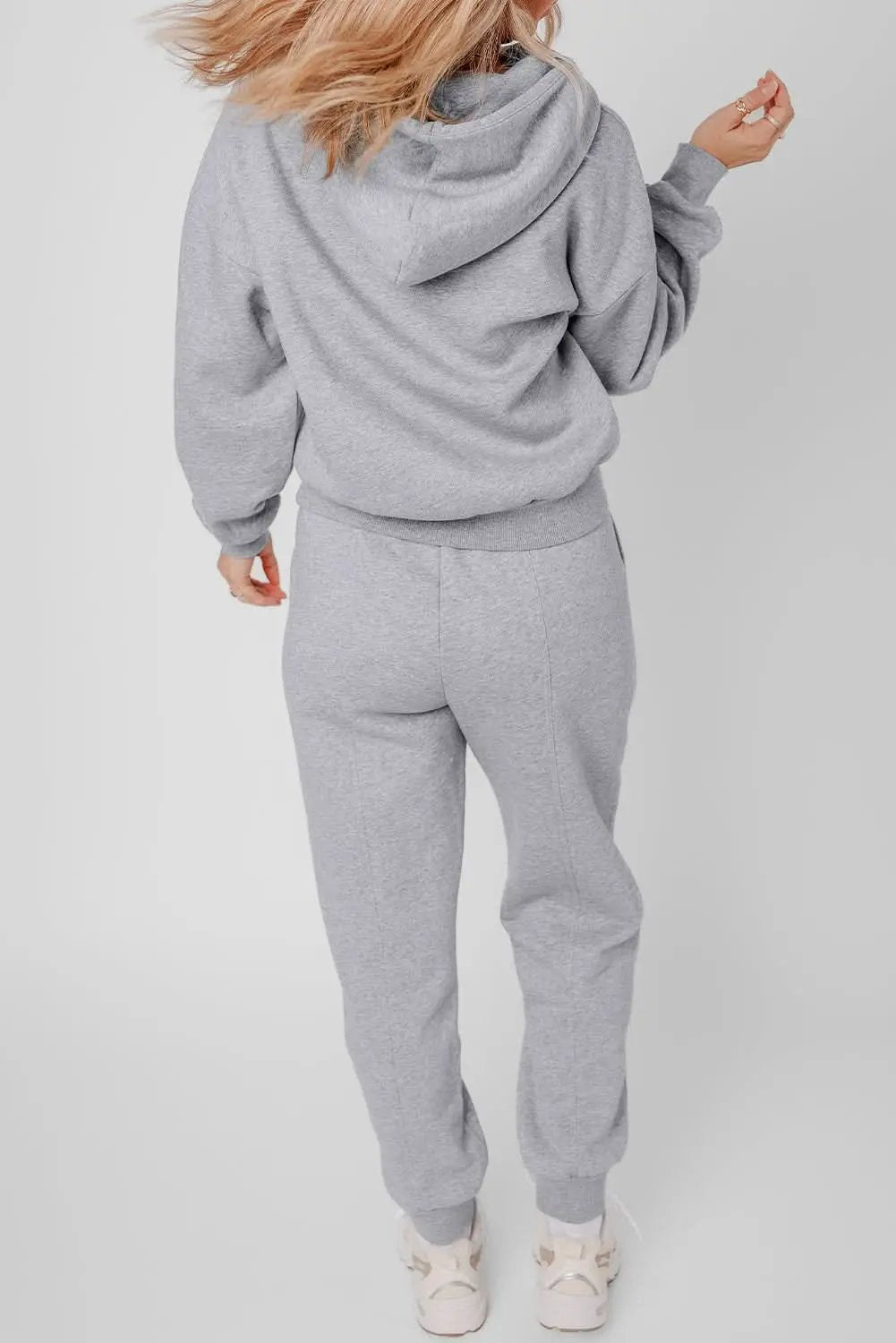 Gray hoodie and joggers set - Love Salve 