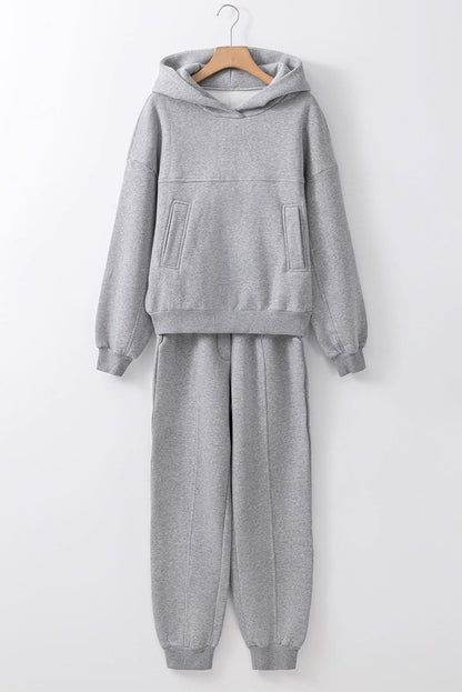Gray hoodie and joggers set - Love Salve 