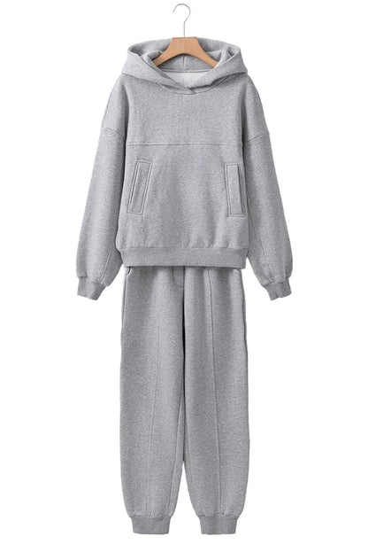 Gray hoodie and joggers set - Love Salve 