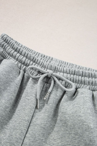 Light grey striped activewear set - Love Salve 