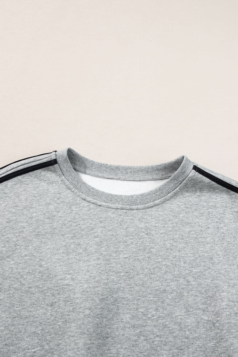 Light grey striped activewear set - Love Salve 