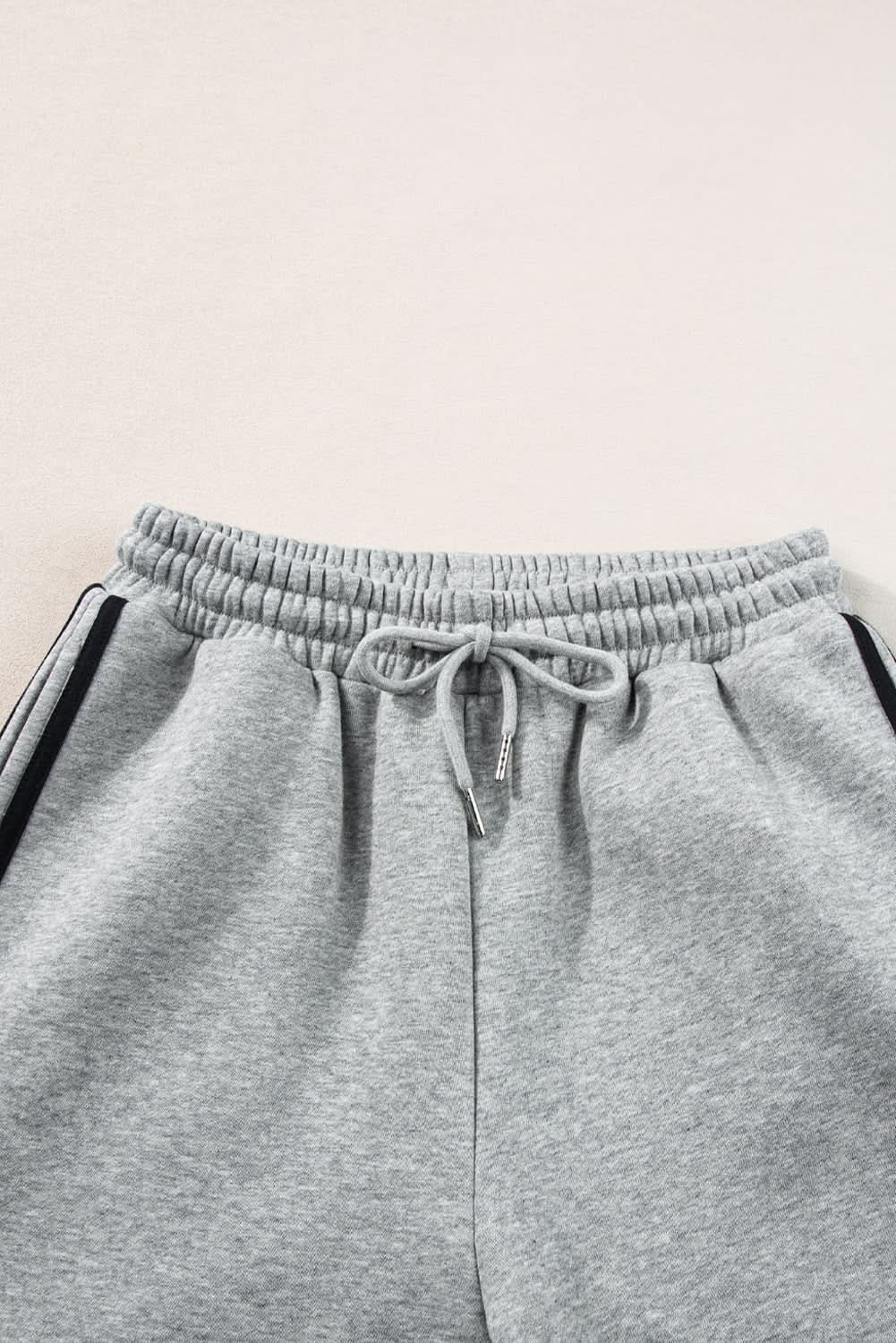 Light grey striped activewear set - Love Salve 