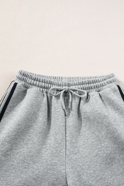 Light grey striped activewear set - Love Salve 
