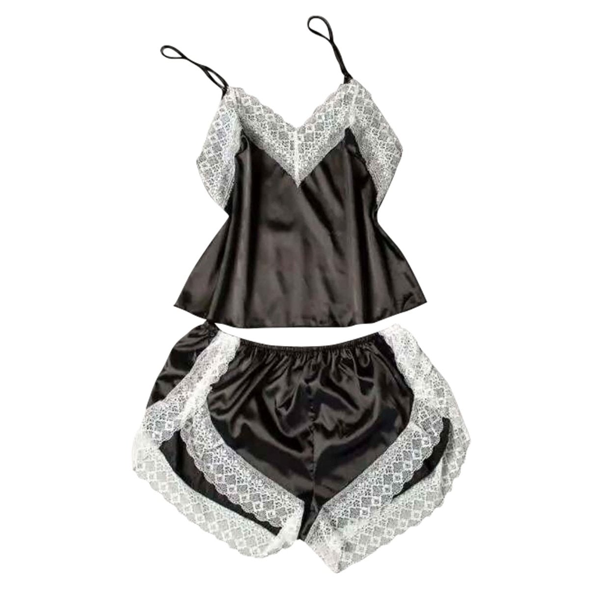 Love Salve Babydoll Cami Lingerie Sleeveless Nightwear for Women - PJ Pajama Camisole Silk Sleepwear - Love Salve 
