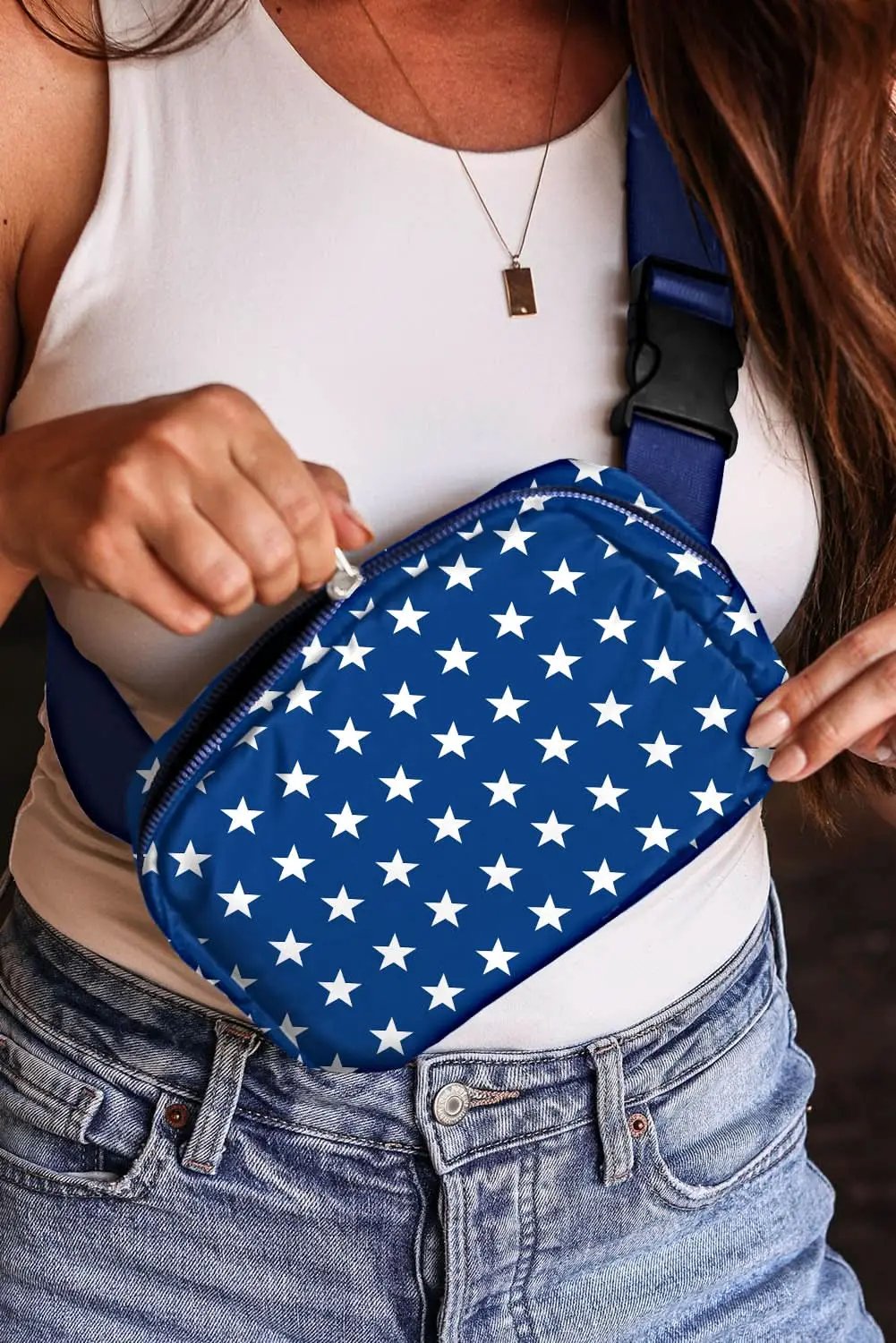 Bluing patriotic star crossbody bag - Love Salve 