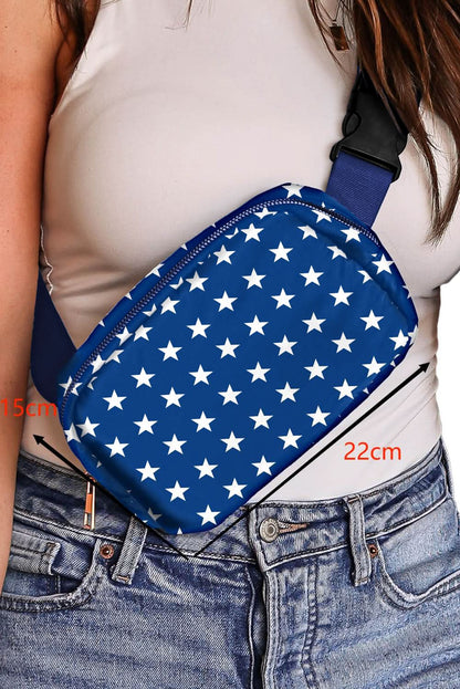 Bluing patriotic star crossbody bag - Love Salve 