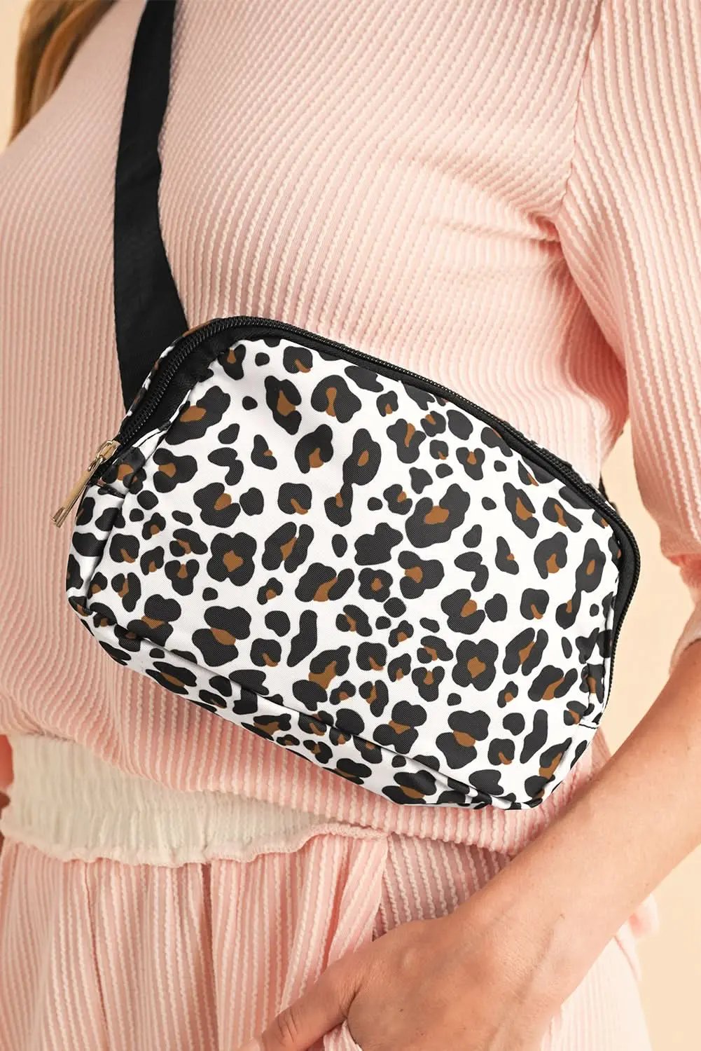 Chic white cheetah crossbody bag - Love Salve 