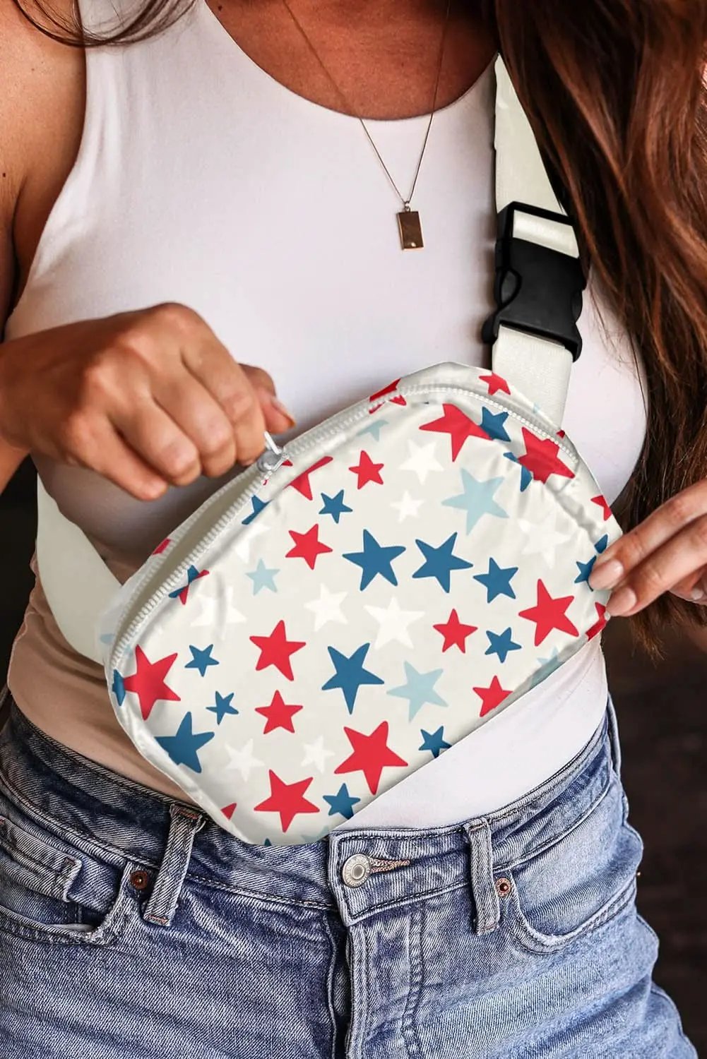 White star print crossbody bag - Love Salve 