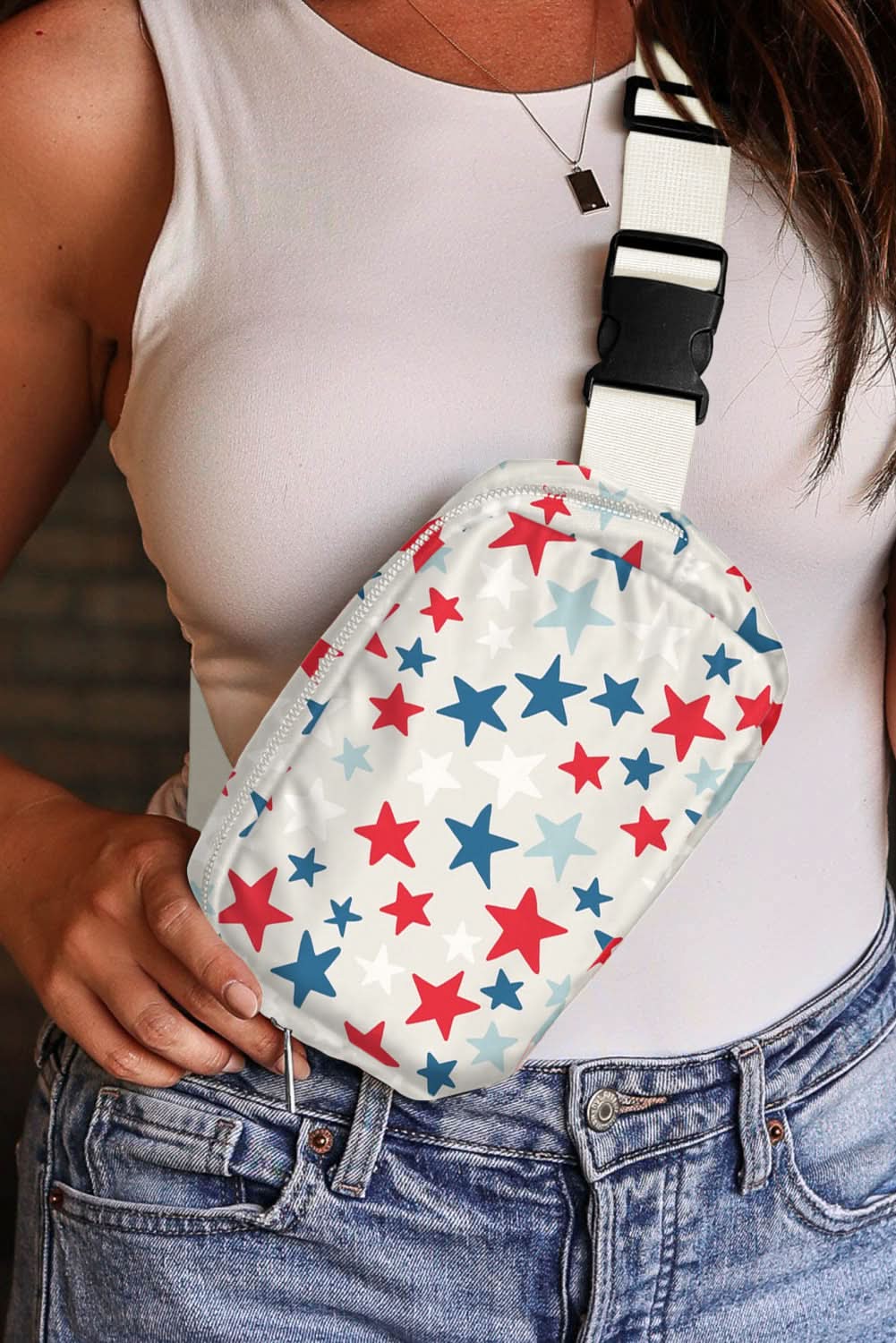 White star print crossbody bag - Love Salve 