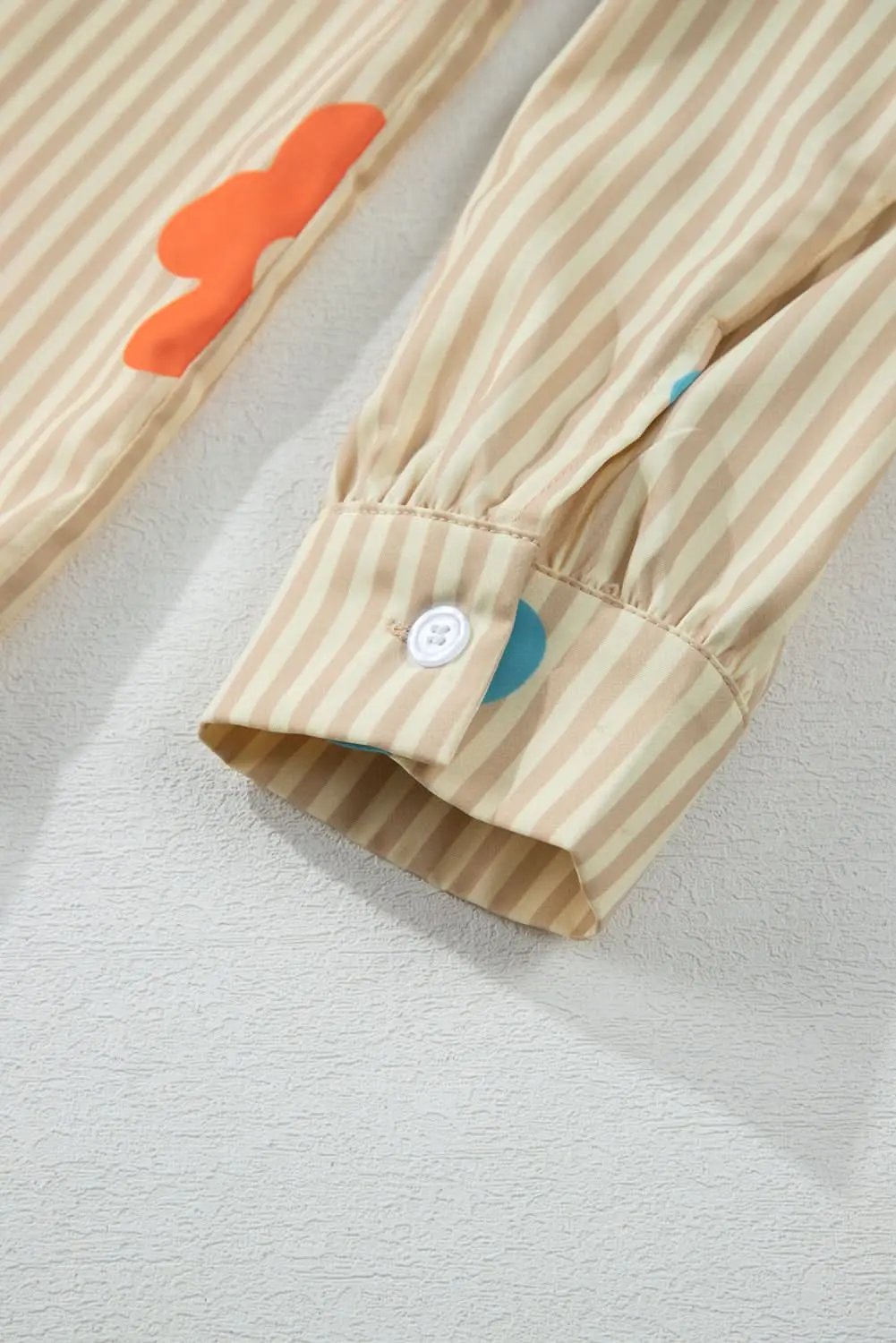 Apricot floral button-up shirt - Love Salve 