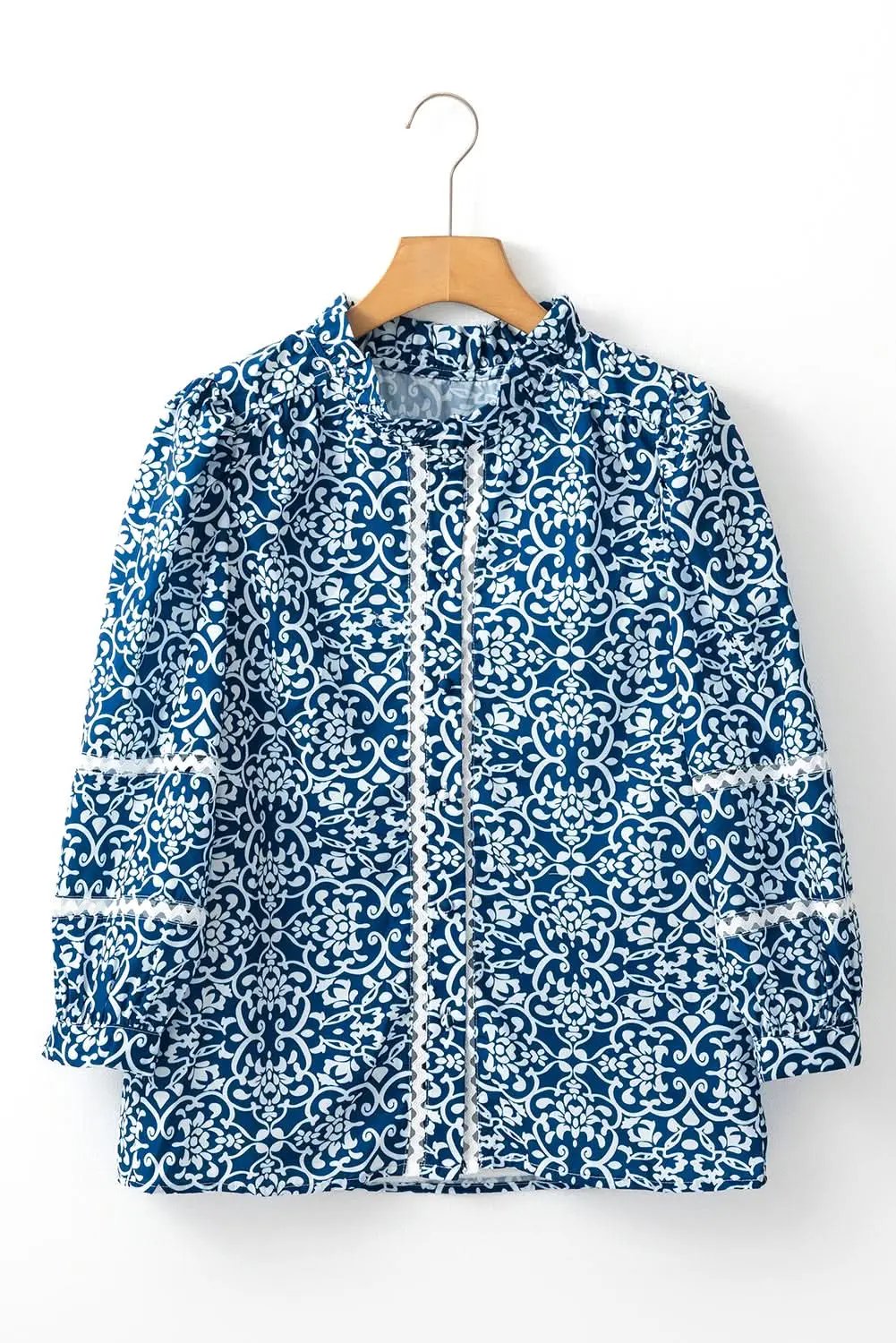 Blue floral button-up shirt - Love Salve 