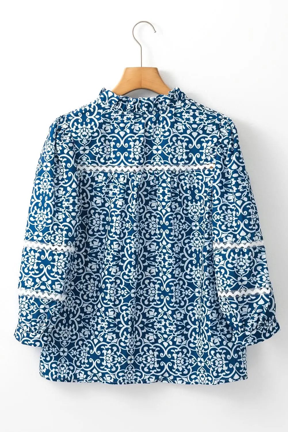 Blue floral button-up shirt - Love Salve 