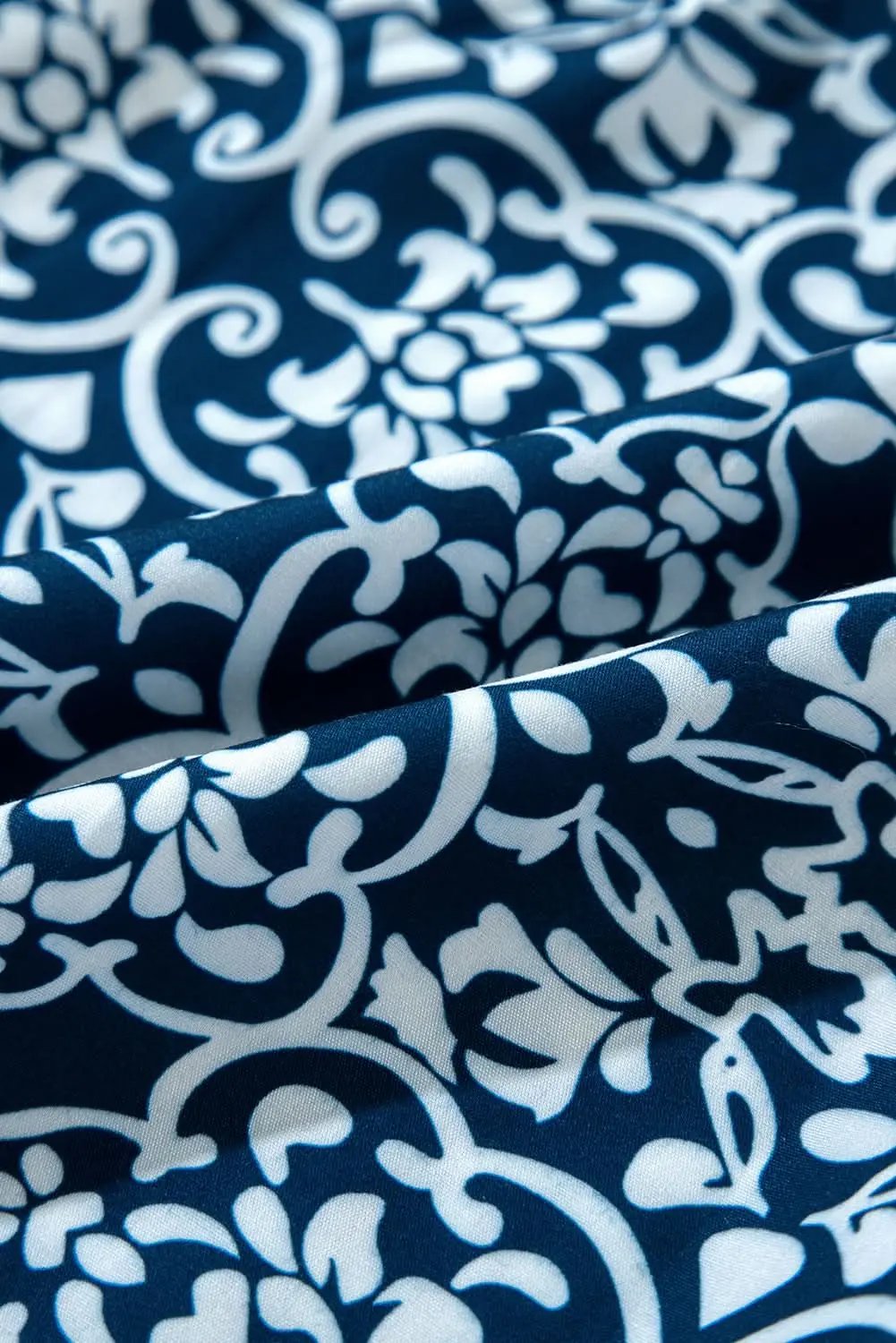 Blue floral button-up shirt - Love Salve 