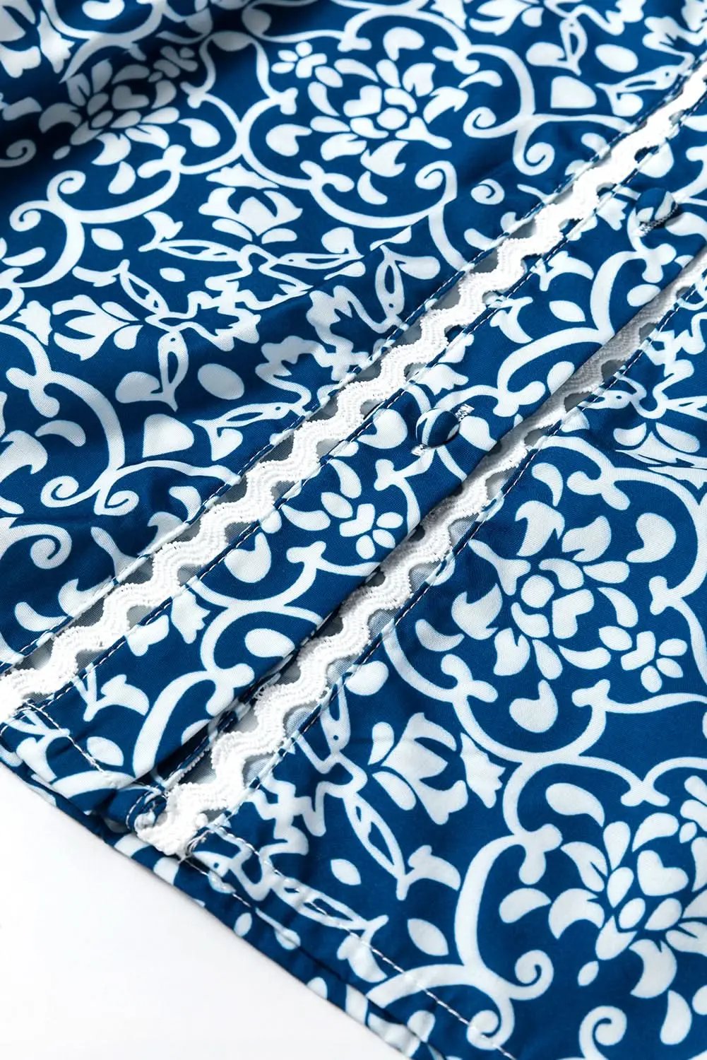 Blue floral button-up shirt - Love Salve 