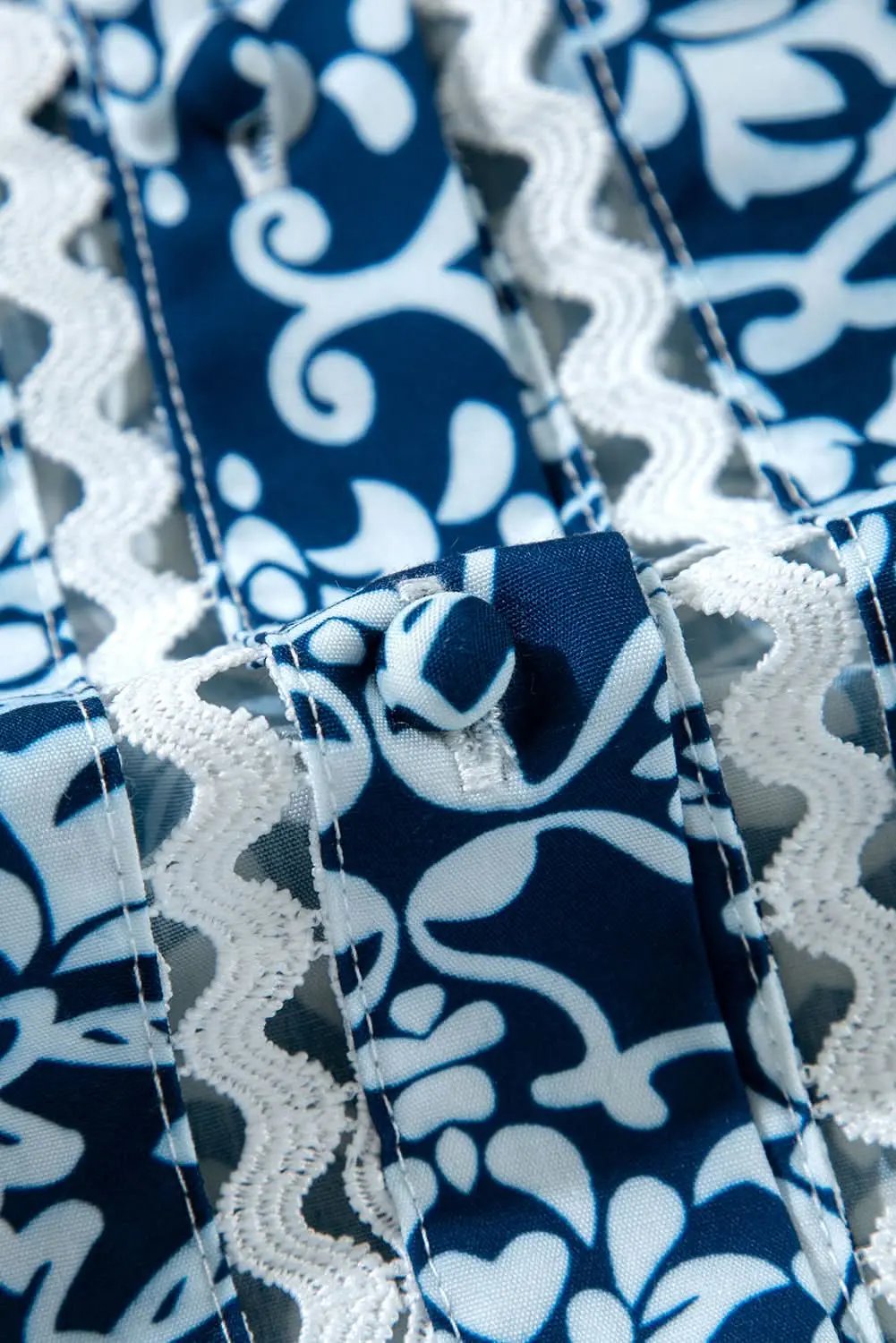 Blue floral button-up shirt - Love Salve 