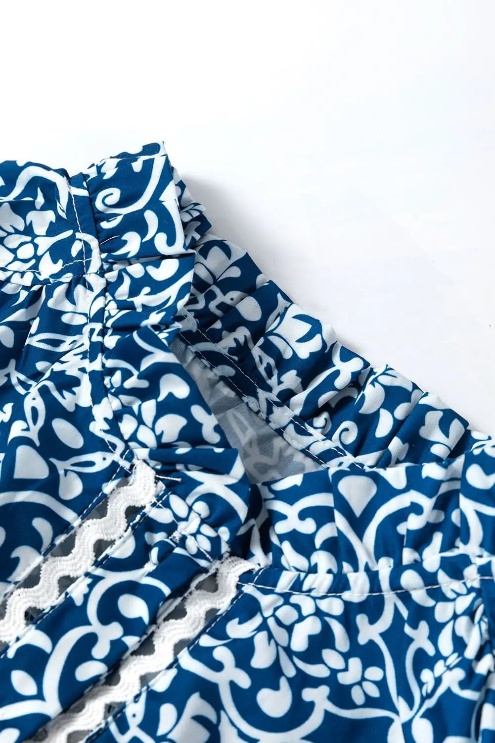 Blue floral button-up shirt - Love Salve 