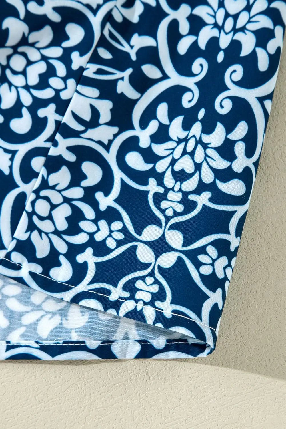 Blue floral button-up shirt - Love Salve 