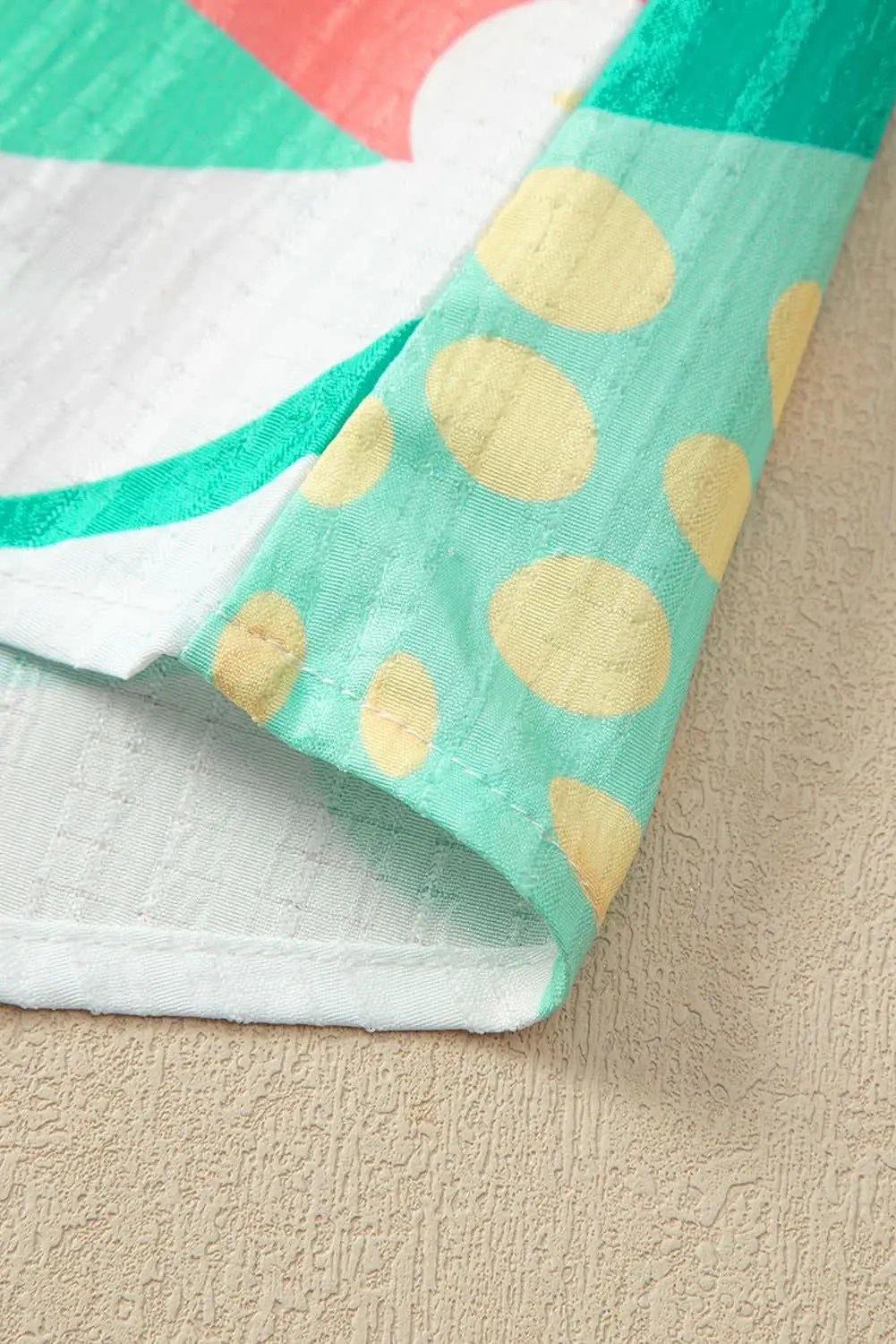 Floral green tie-neck blouse - Love Salve 