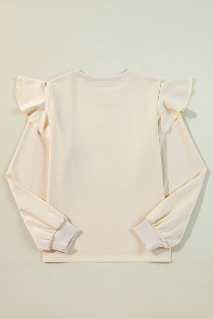 Elegant Ruffle Shoulder Blouse - Love Salve 