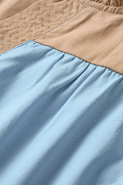 Mist blue ruffled frill blouse - Love Salve 