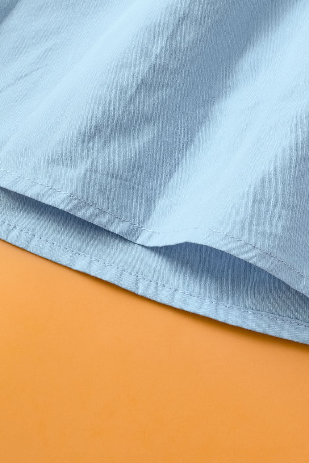 Mist blue ruffled frill blouse - Love Salve 