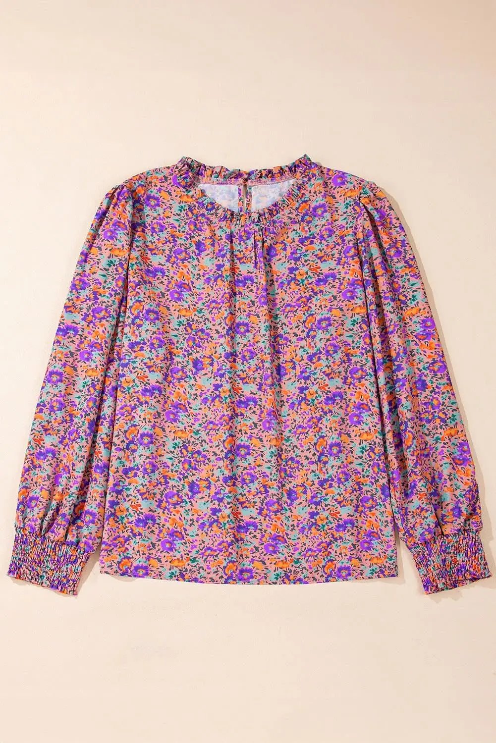 Charming purple floral blouse - Love Salve 