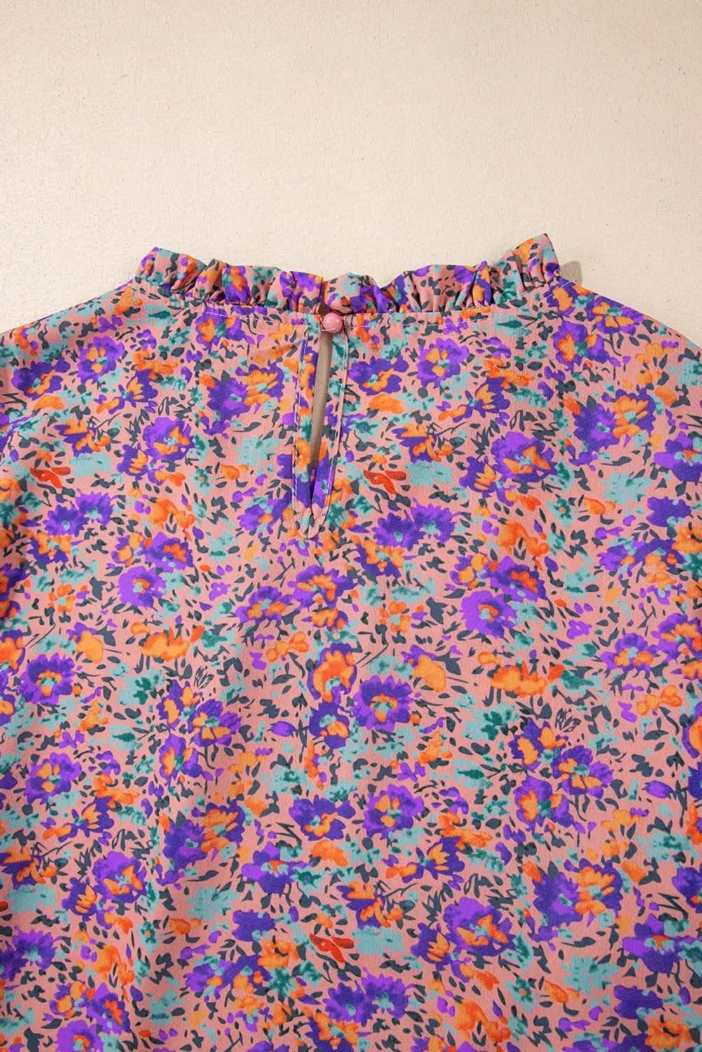 Charming purple floral blouse - Love Salve 