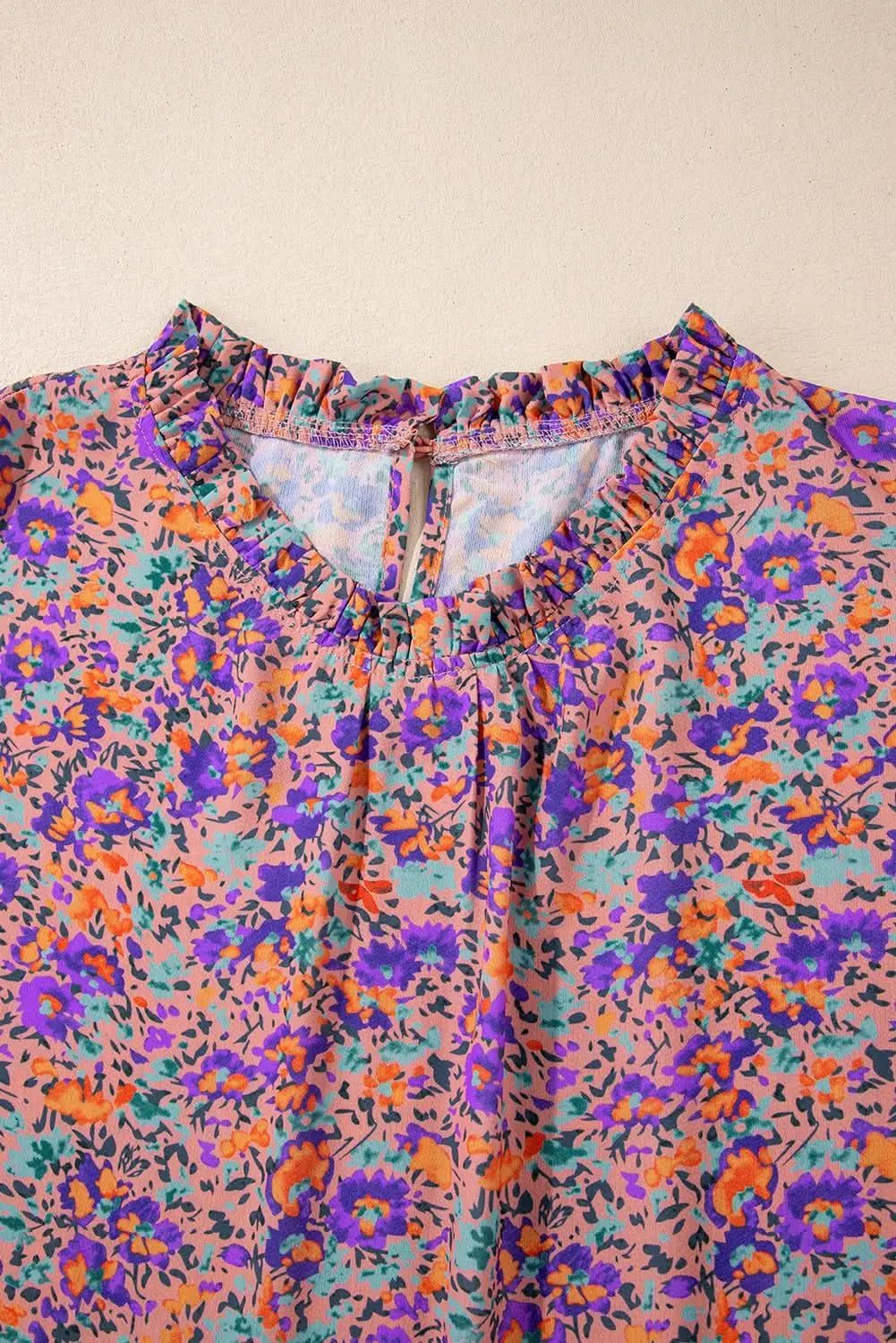 Charming purple floral blouse - Love Salve 