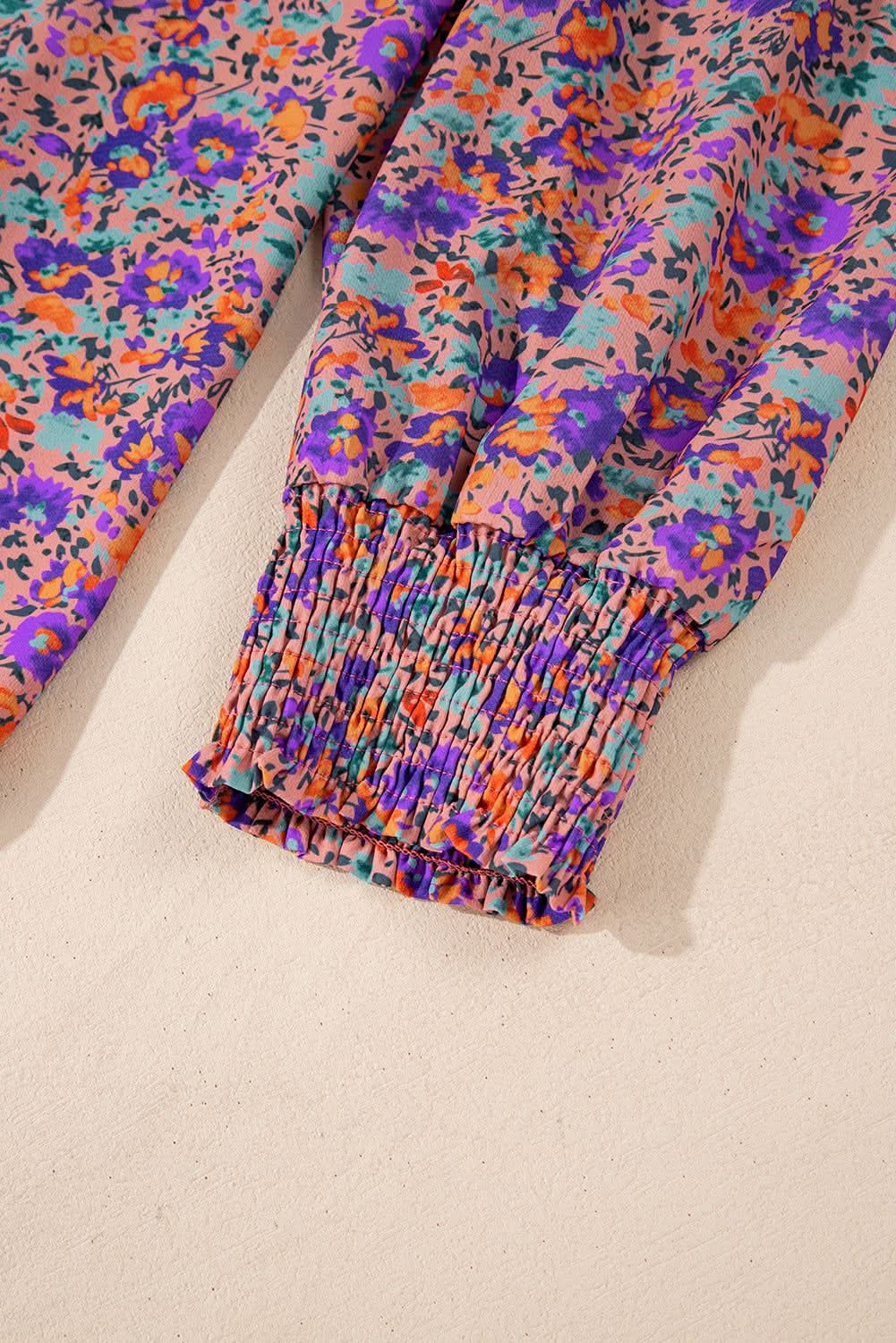 Charming purple floral blouse - Love Salve 