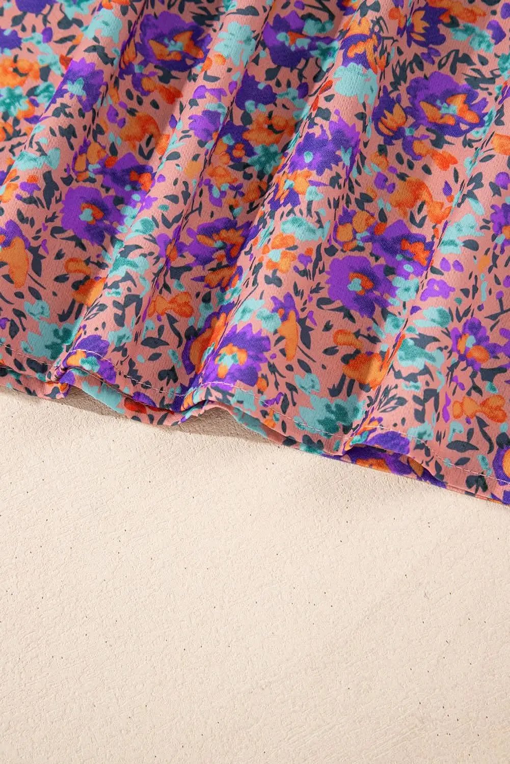 Charming purple floral blouse - Love Salve 