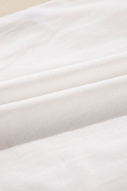 Embroidered white floral shirt - Love Salve 