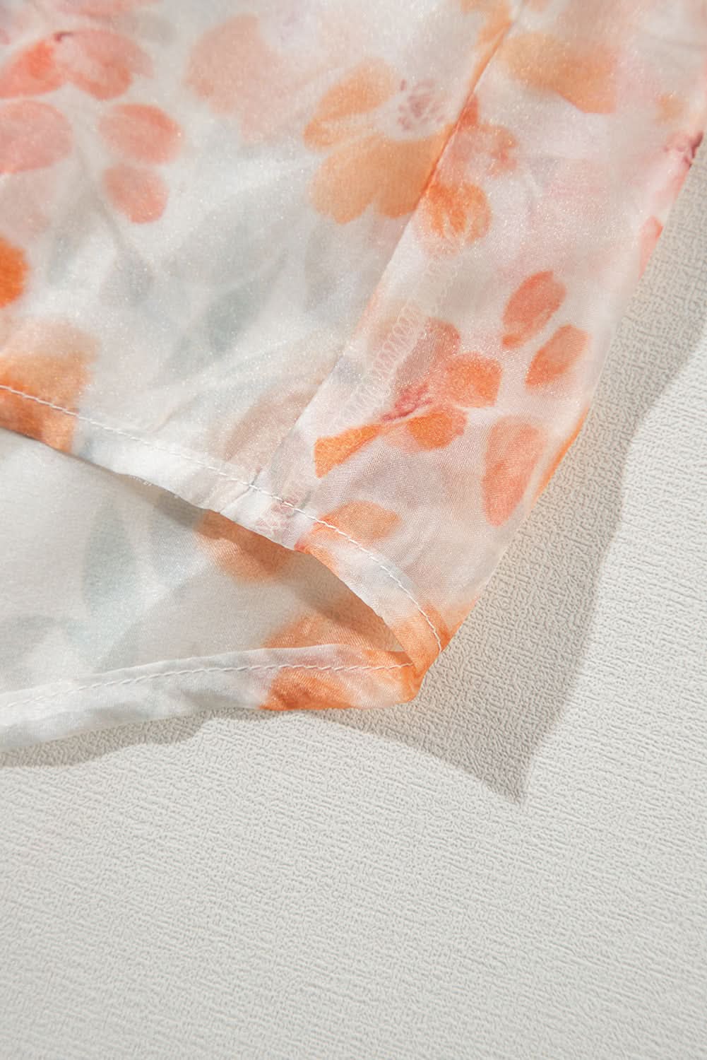 Floral balloon sleeve collared shirt - Love Salve 