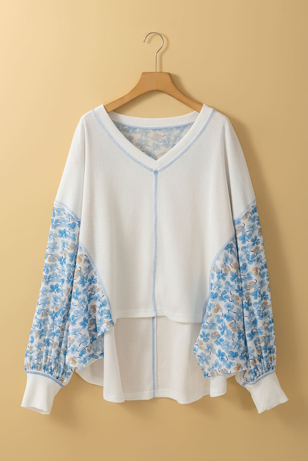 Chic white floral batwing blouse - Love Salve 