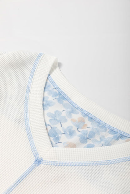 Chic white floral batwing blouse - Love Salve 