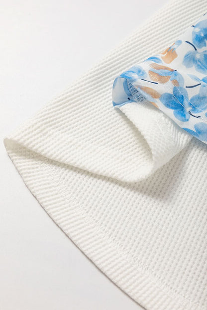 Chic white floral batwing blouse - Love Salve 