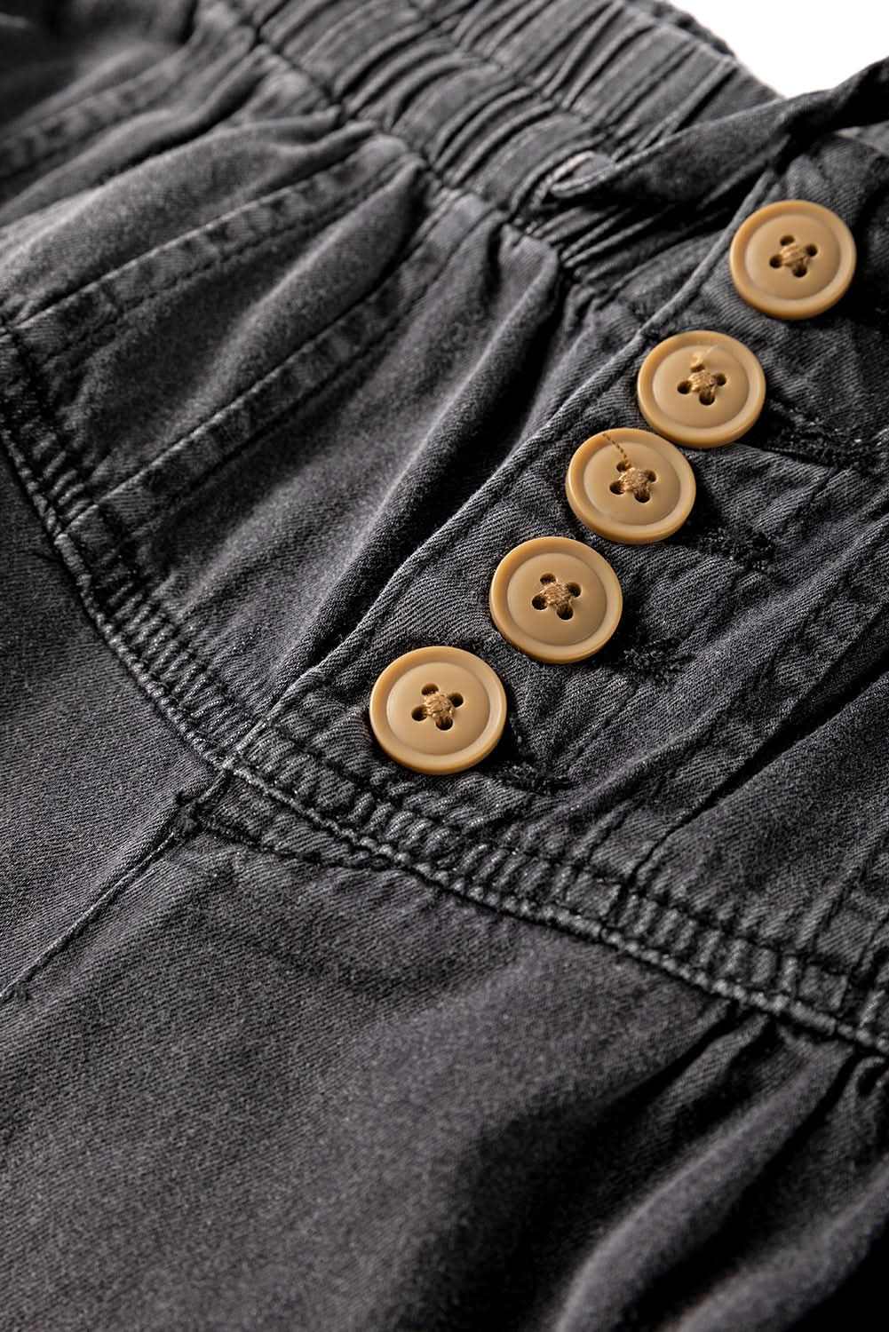 Trendy carbon grey wide leg jeans - Love Salve 