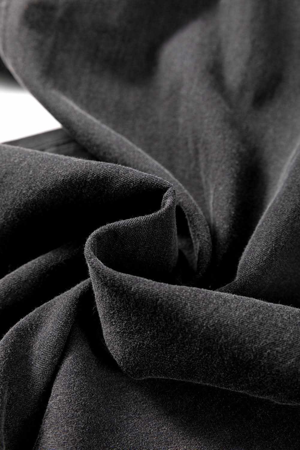 Trendy carbon grey wide leg jeans - Love Salve 