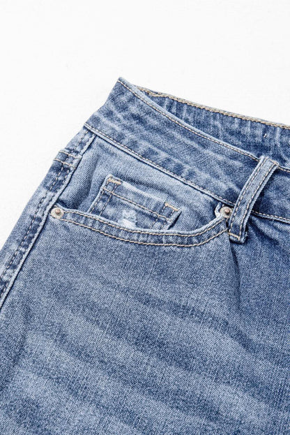 Dusk blue high-rise flared jeans - Love Salve 