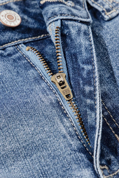 Dusk blue high-rise flared jeans - Love Salve 