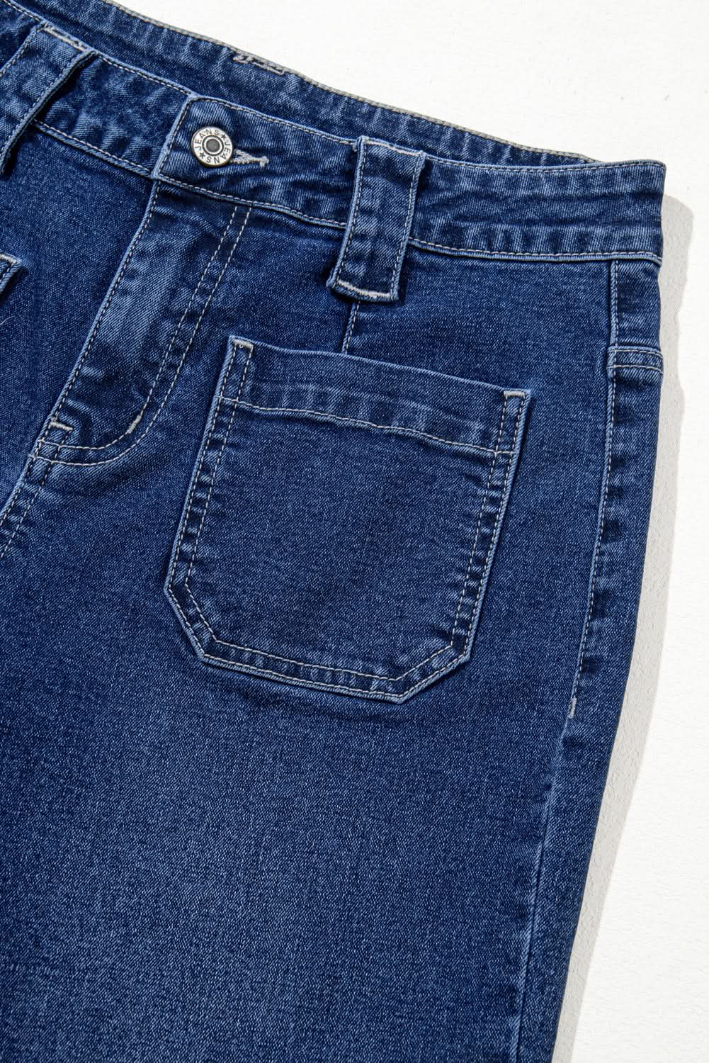 Sail blue high-waisted jeans - Love Salve 